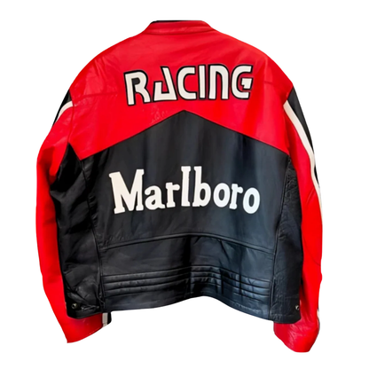 Black MB Leather Racing Jacket