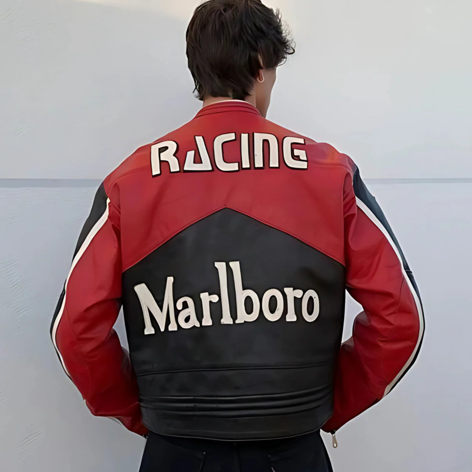 Black MB Leather Racing Jacket