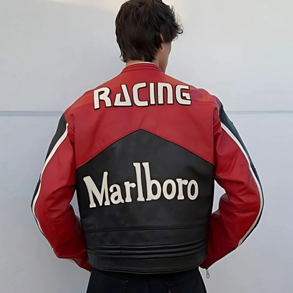Black MB Leather Racing Jacket