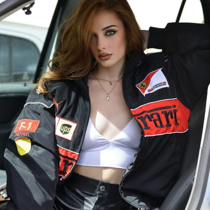 Black Vintage Racing Jacket