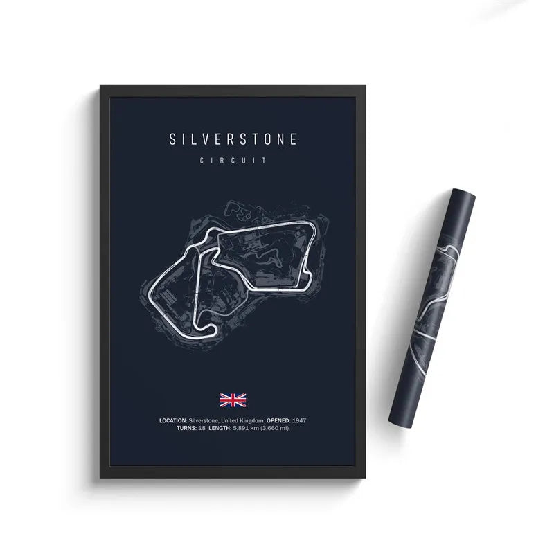 FORMULA 1 SILVERSTONE CIRCUIT POSTER