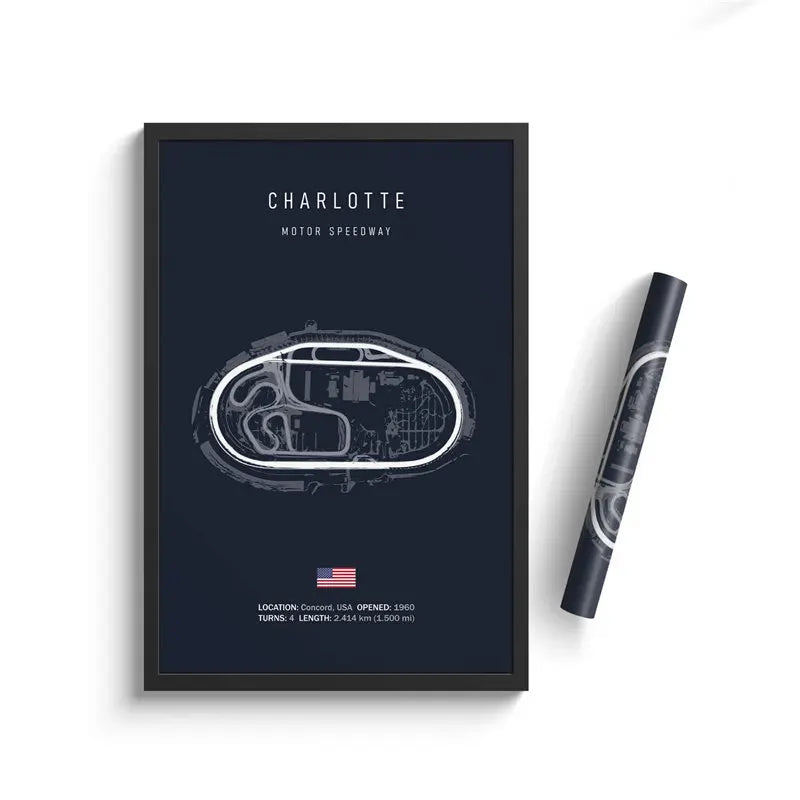 NASCAR CHARLOTTE CIRCUIT POSTER