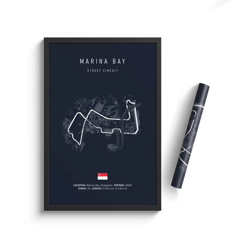 FORMULA 1 MARINA BAY CIRCUIT POSTER