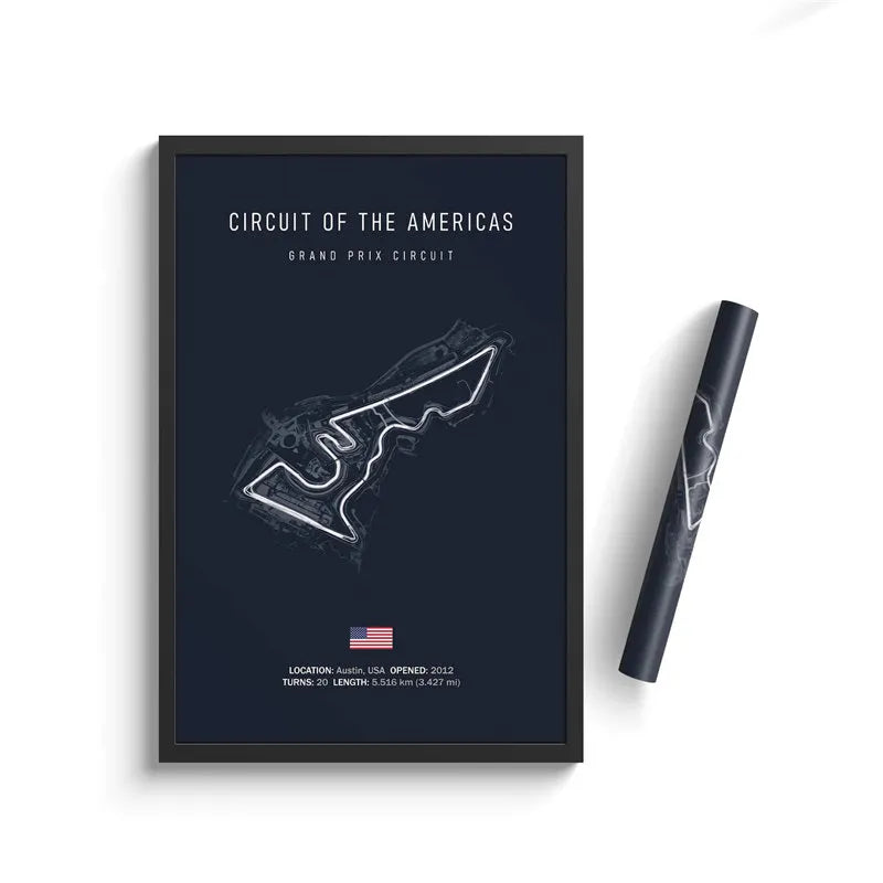FORMULA 1 CIRCUIT OF THE AMERICAS CIRCUIT POSTER